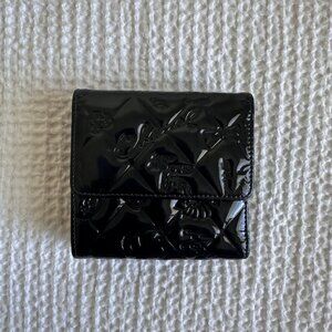 CHANEL Patent Leather Lucky Charm Compact Wallet
